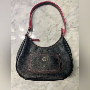 Tommy Hilfiger Black and Pink Accent Shoulder Bag
